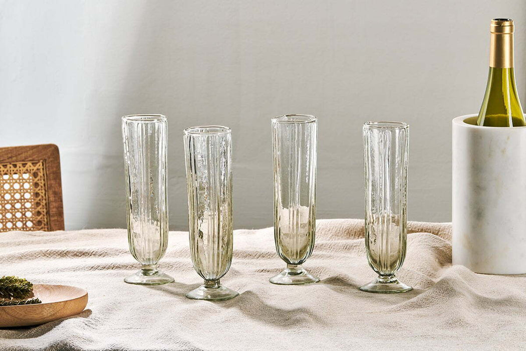 Sigiri Champagne Glass Clear Set Of 4