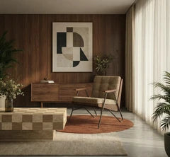 Aspen Accent Chair | Speckled Cappuccino Boucle & Walnut