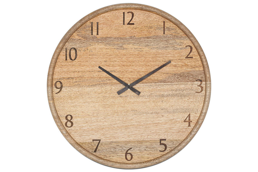 Som Mango Wood Clock Natural