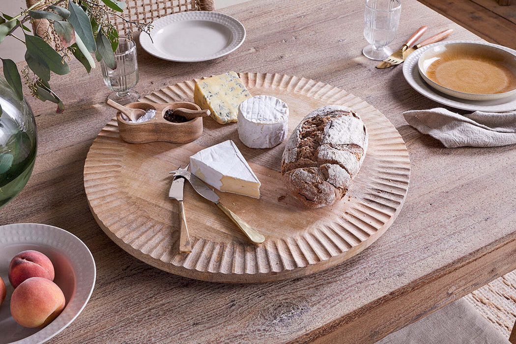 Soria Mango Wood Lazy Susan Natural
