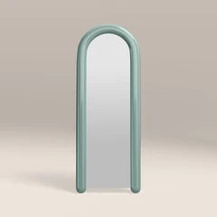 Spencer Arch Full Length Mirror, 160 x 60 cm | High Gloss Sky Blue