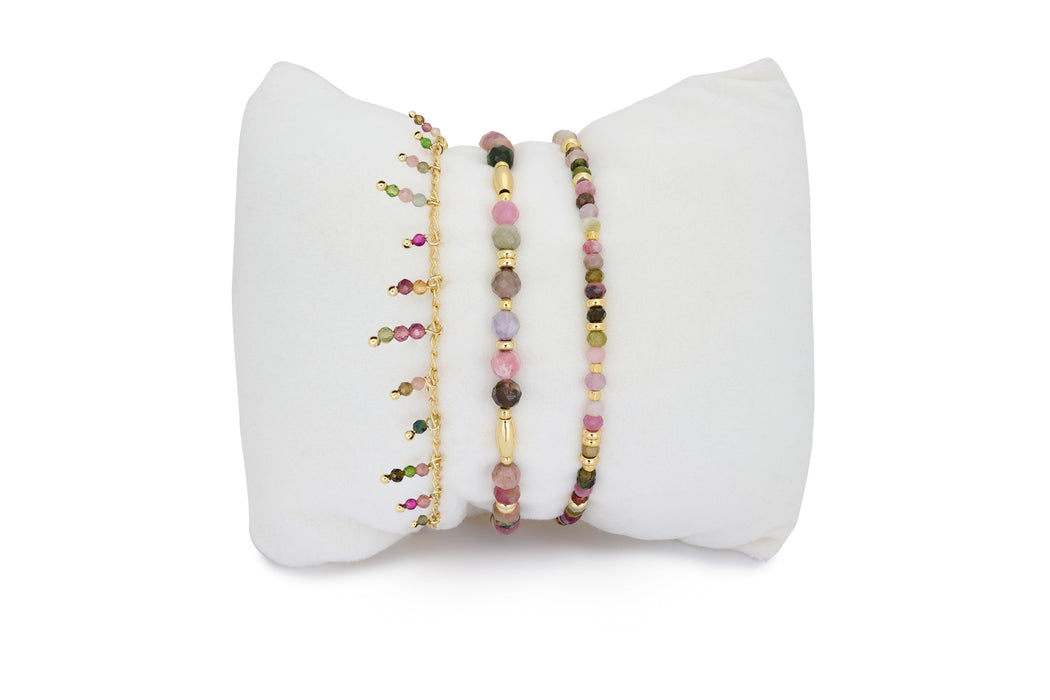 Kea 3 Layer Gemstone Bracelet Stack