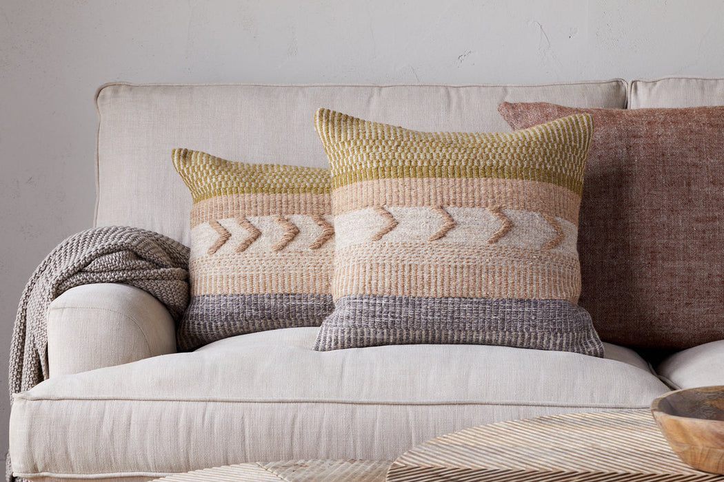 Tuleeka Wool Cushion Cover Ochre