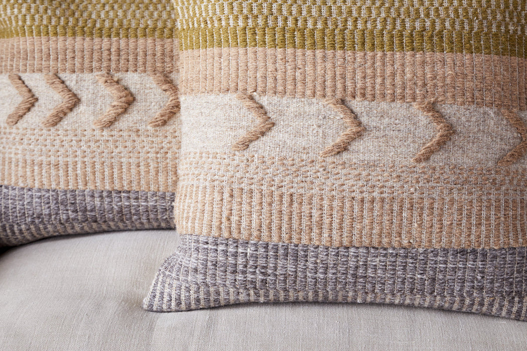 Tuleeka Wool Cushion Cover Ochre
