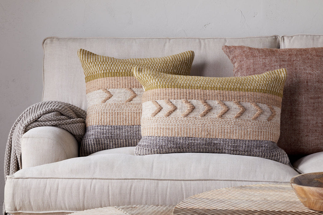 Tuleeka Wool Cushion Cover Ochre