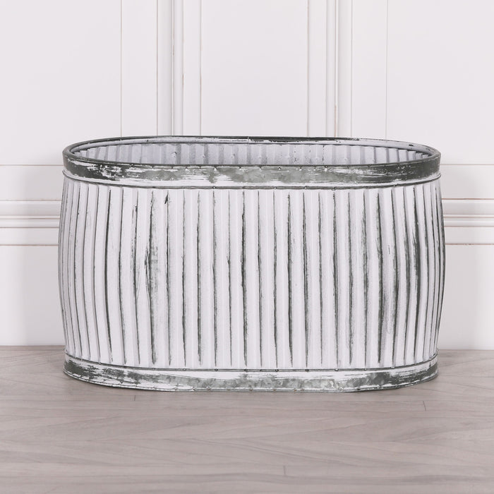 Dolly Tub Oval Metal Planter - Medium