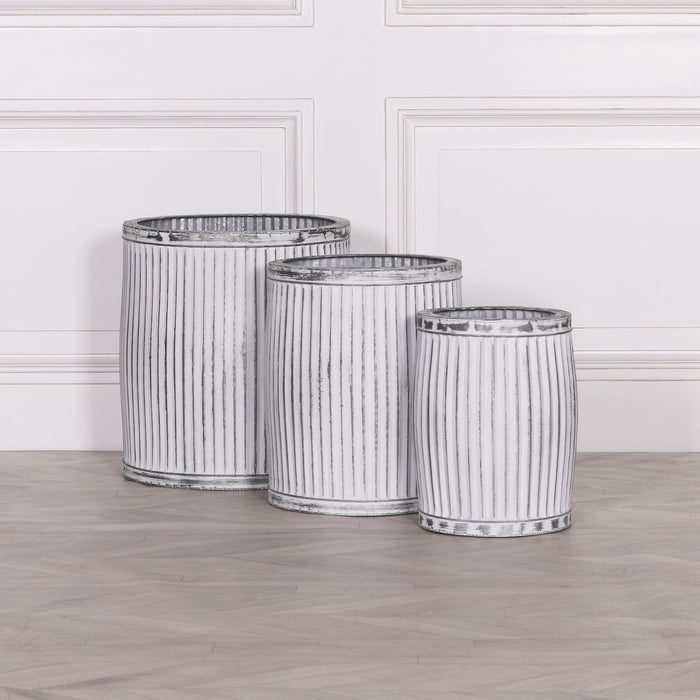 Round Dolly Tub Metal Planter - Large