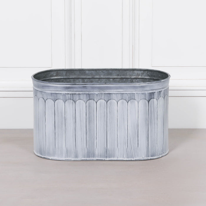 Arched Pattern Metal Planter - Small