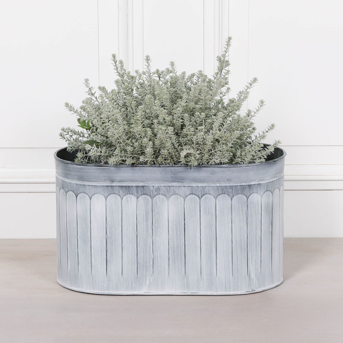 Arched Pattern Metal Planter - Medium
