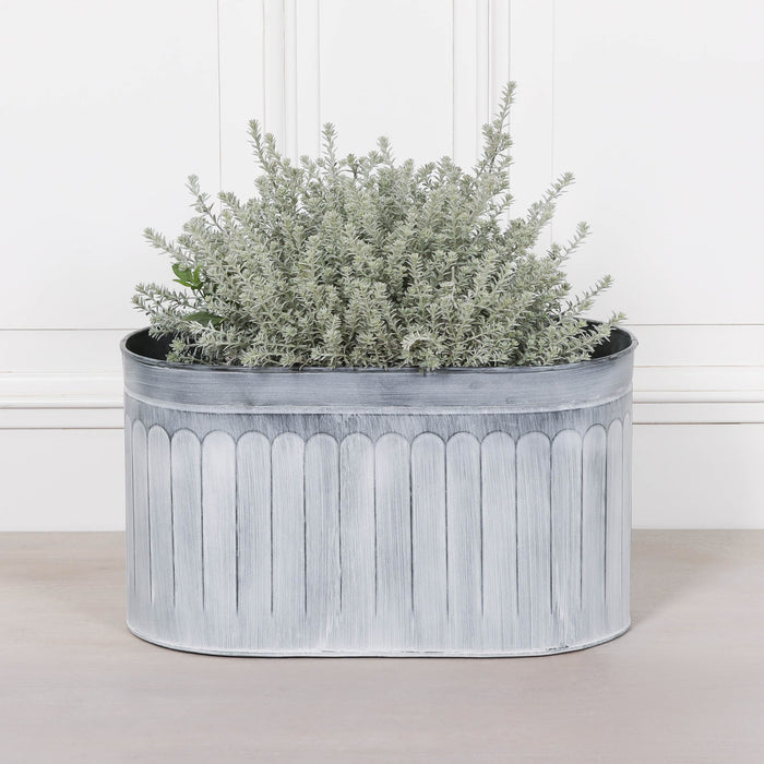 Arched Pattern Metal Planter - Medium