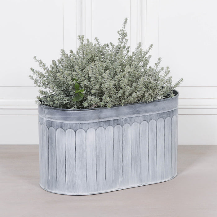 Arched Pattern Metal Planter - Medium