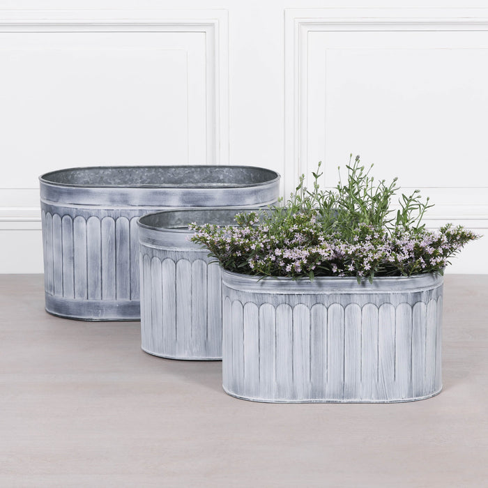 Arched Pattern Metal Planter - Small