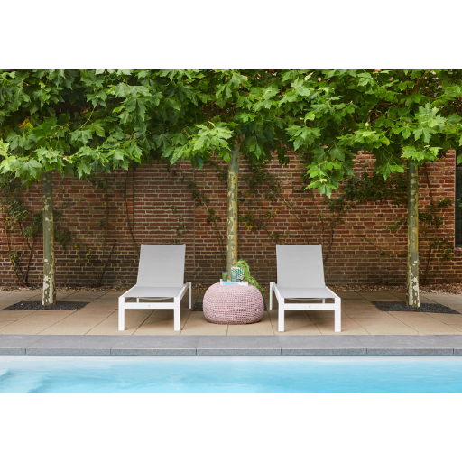 The Portofino Architectural Matt Royal Grey Sun Lounger