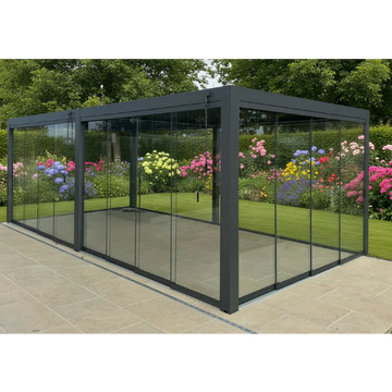 The Sanctuary Multi-Rail Glass Sliding Doors (2.75m)