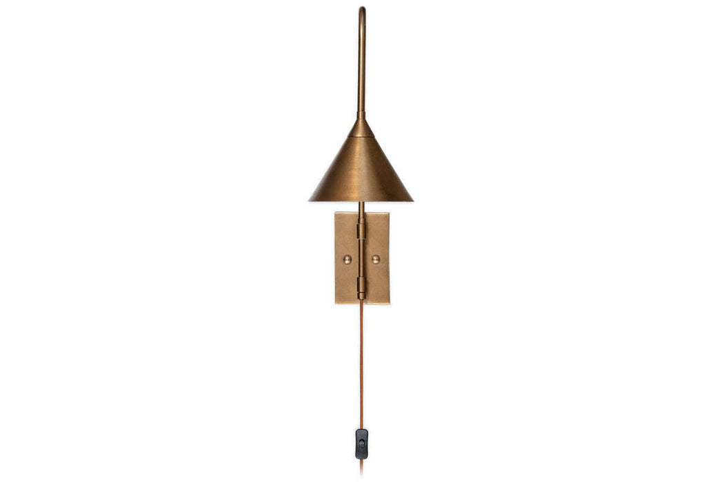 Thottam Swing Arm Wall Lamp Antique Brass
