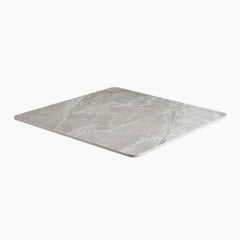 Safia Square Table Top | Grey Tundra Marble Effect