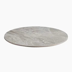 Safia Round Table Top | Grey Tundra Marble Effect