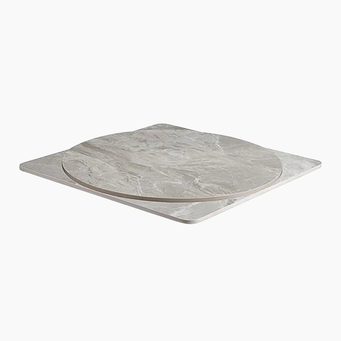 Safia Round Table Top Grey Tundra Marble Effect