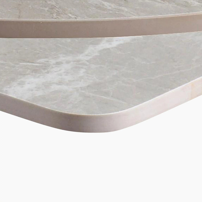 Safia Round Table Top Grey Tundra Marble Effect