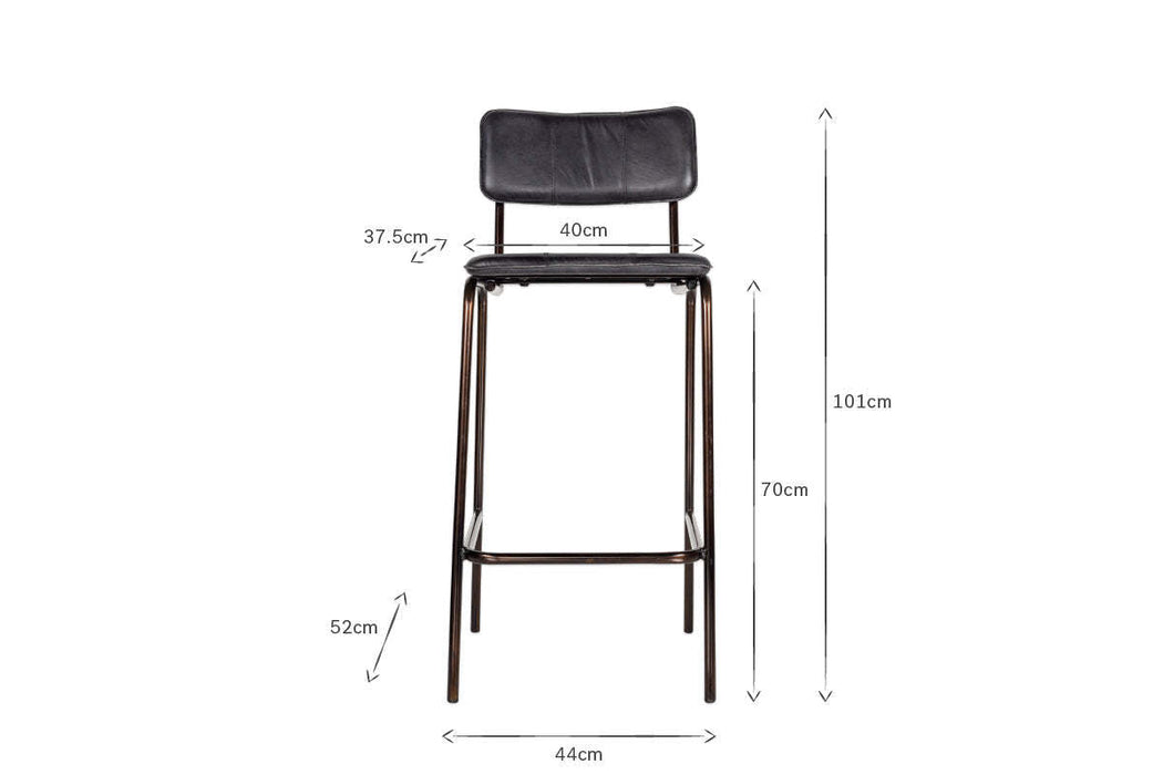 Ukari Counter Chair Aged Black