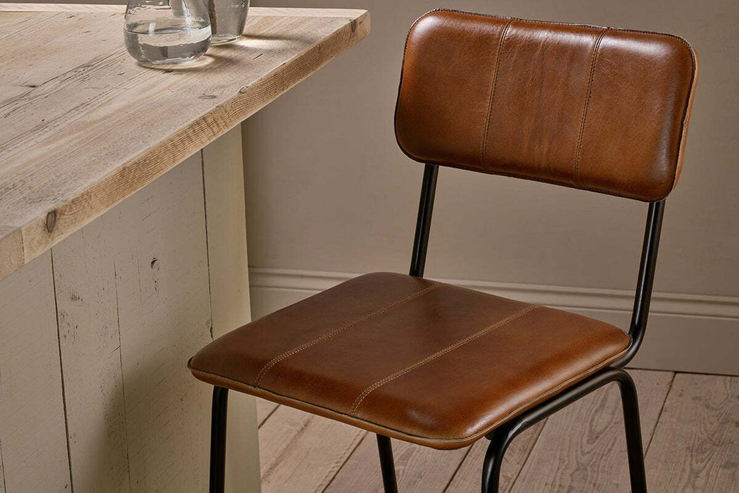 Ukari Counter Chair Aged Tan