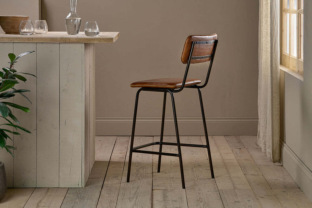 Ukari Counter Chair Aged Tan