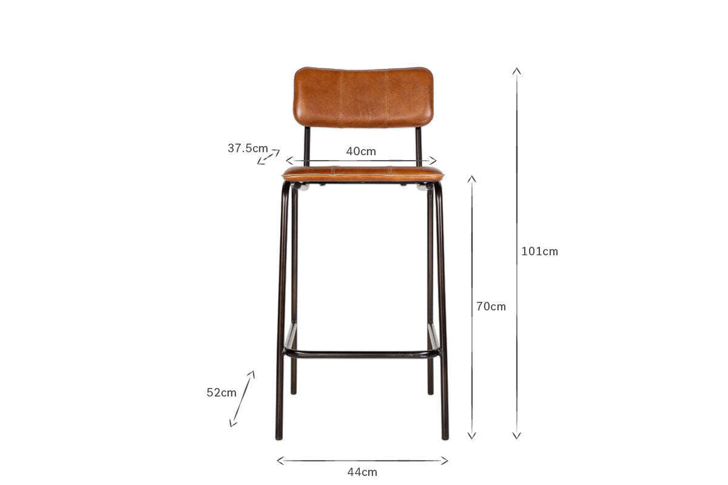 Ukari Counter Chair Aged Tan