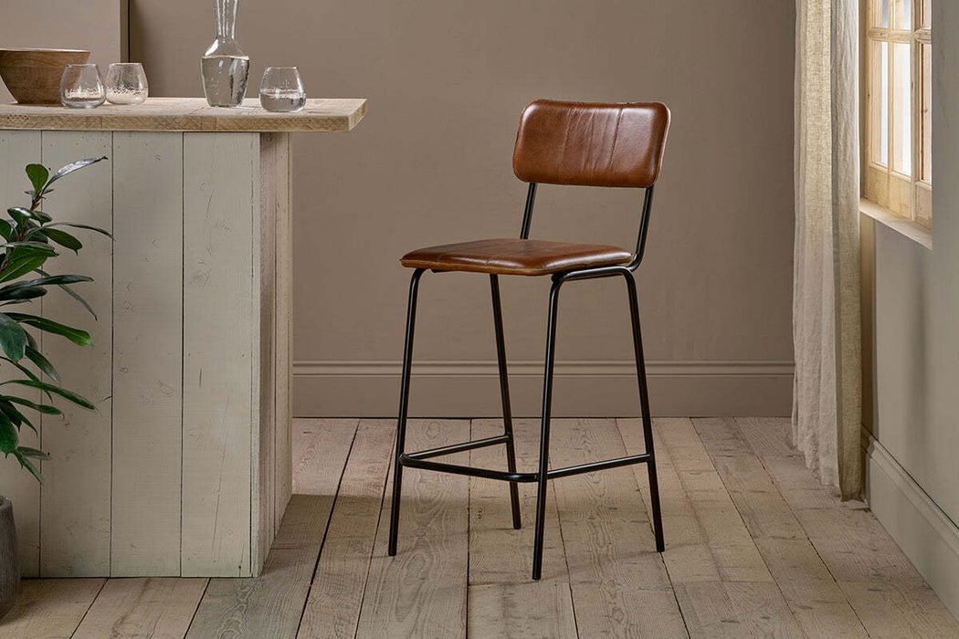 Ukari Counter Chair Aged Tan