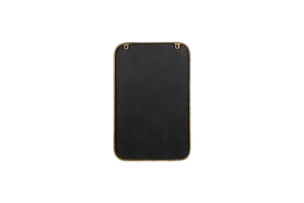 Ungura Rounded Mirror Antique Brass Small