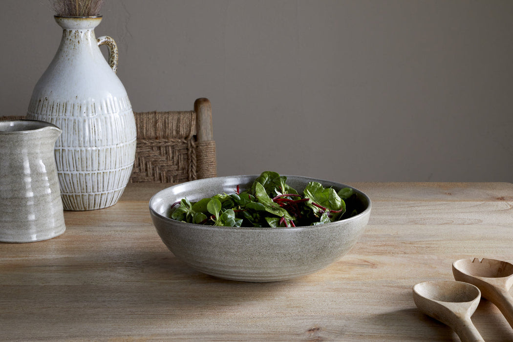 Valinha Earthenware Serving Bowl Grey