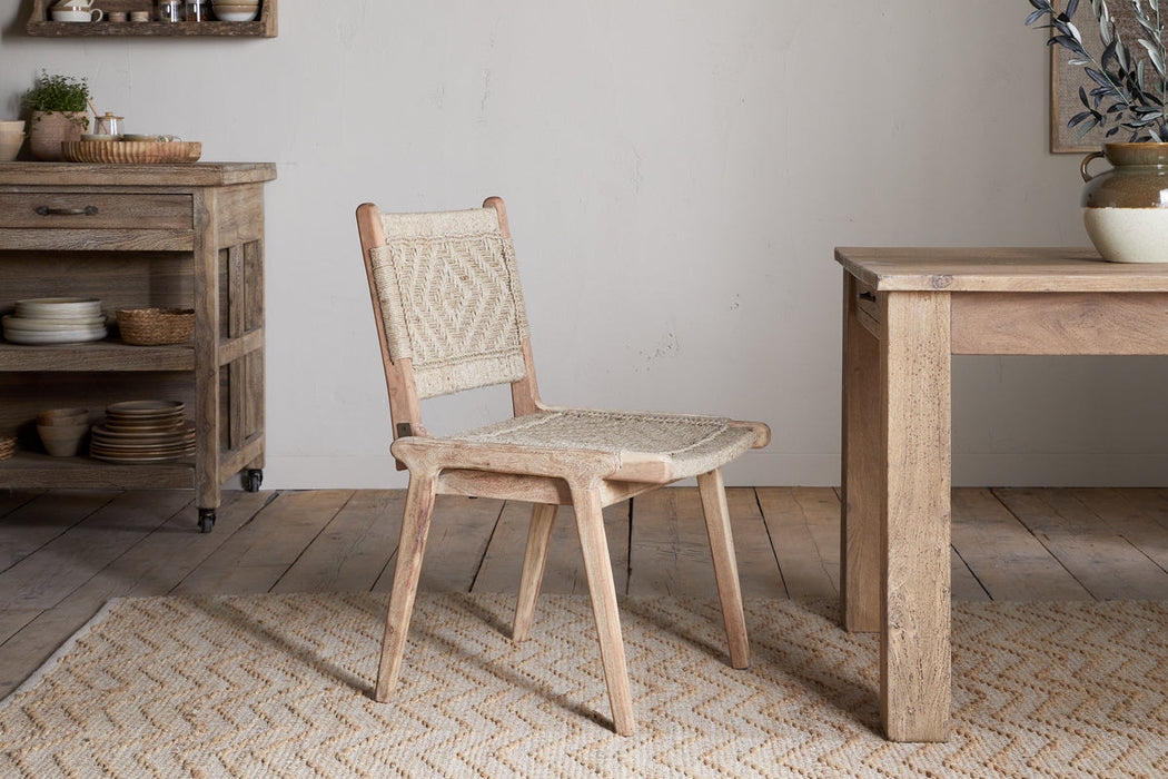 Vinay Woven Armless Dining Chair Natural