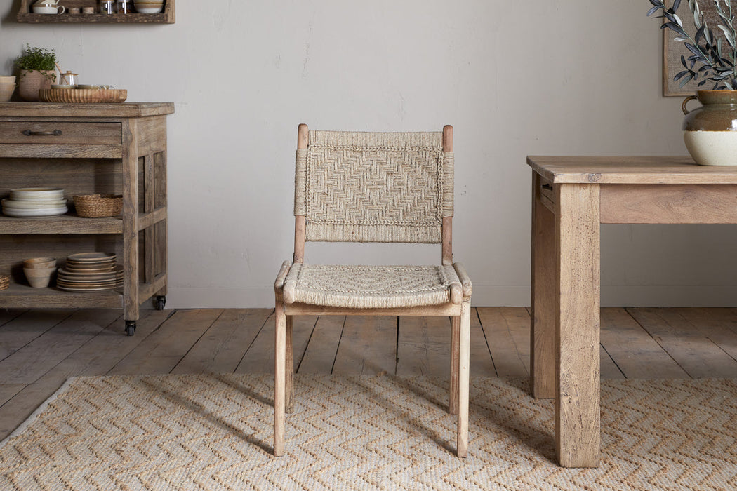 Vinay Woven Armless Dining Chair Natural