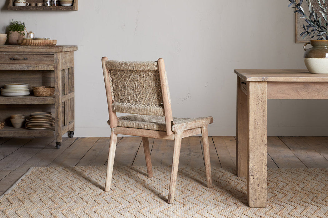 Vinay Woven Armless Dining Chair Natural