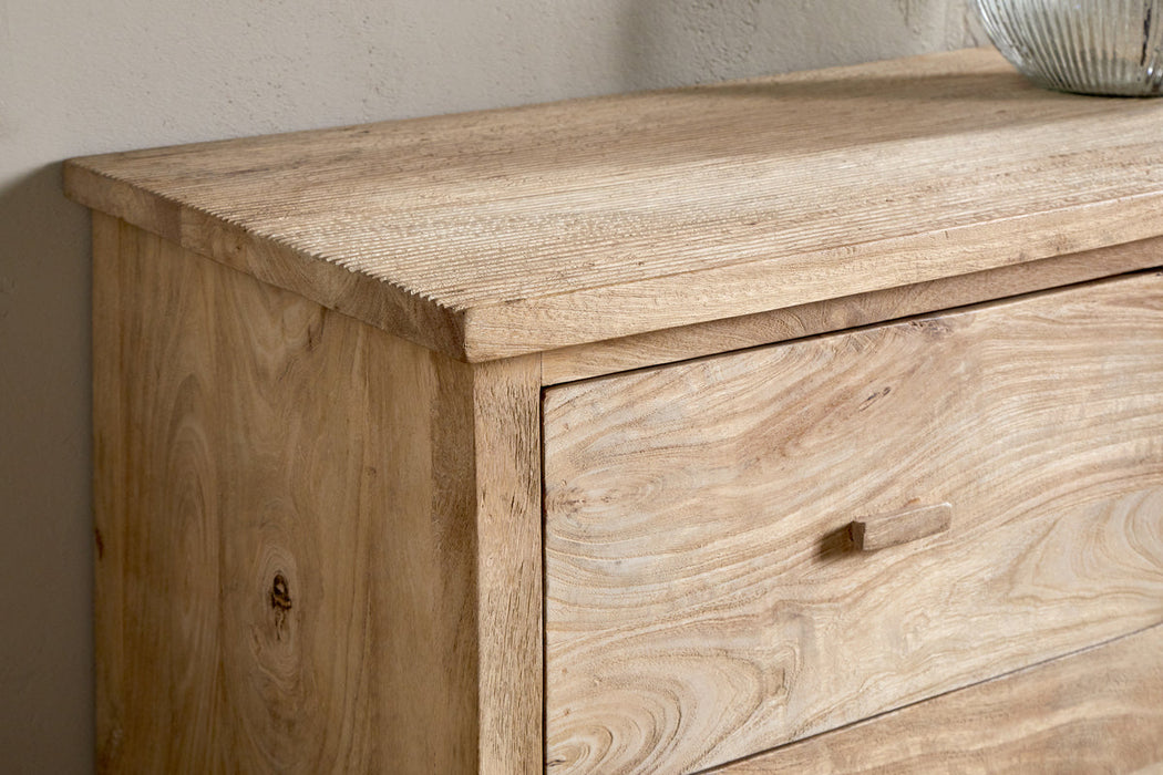 Vivan Grooved Chest Of Drawers Natural
