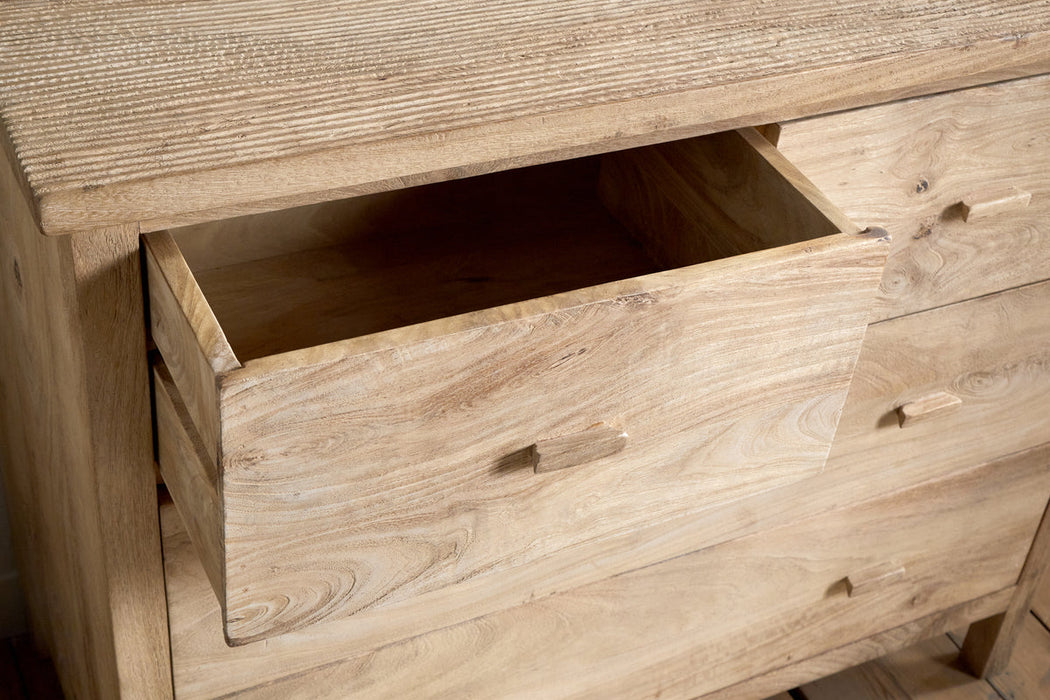 Vivan Grooved Chest Of Drawers Natural