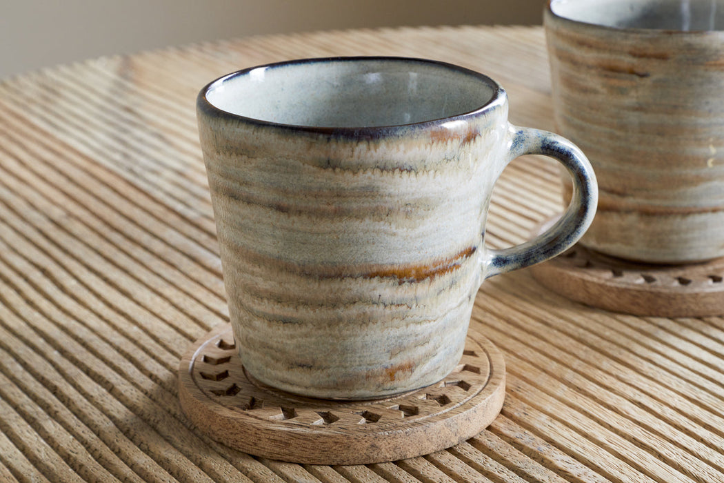 Vizo Mugs Grey Set Of 2