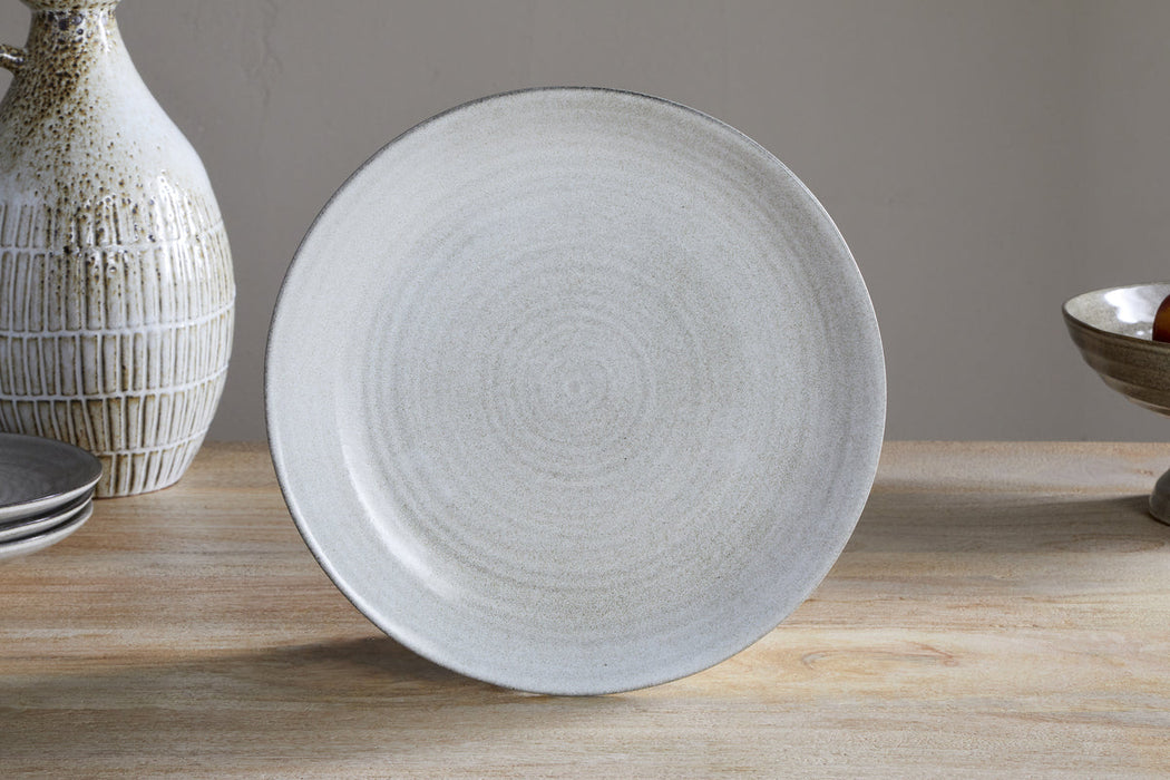 Valinha Earthenware Dinnerware Set Grey Set Of 12
