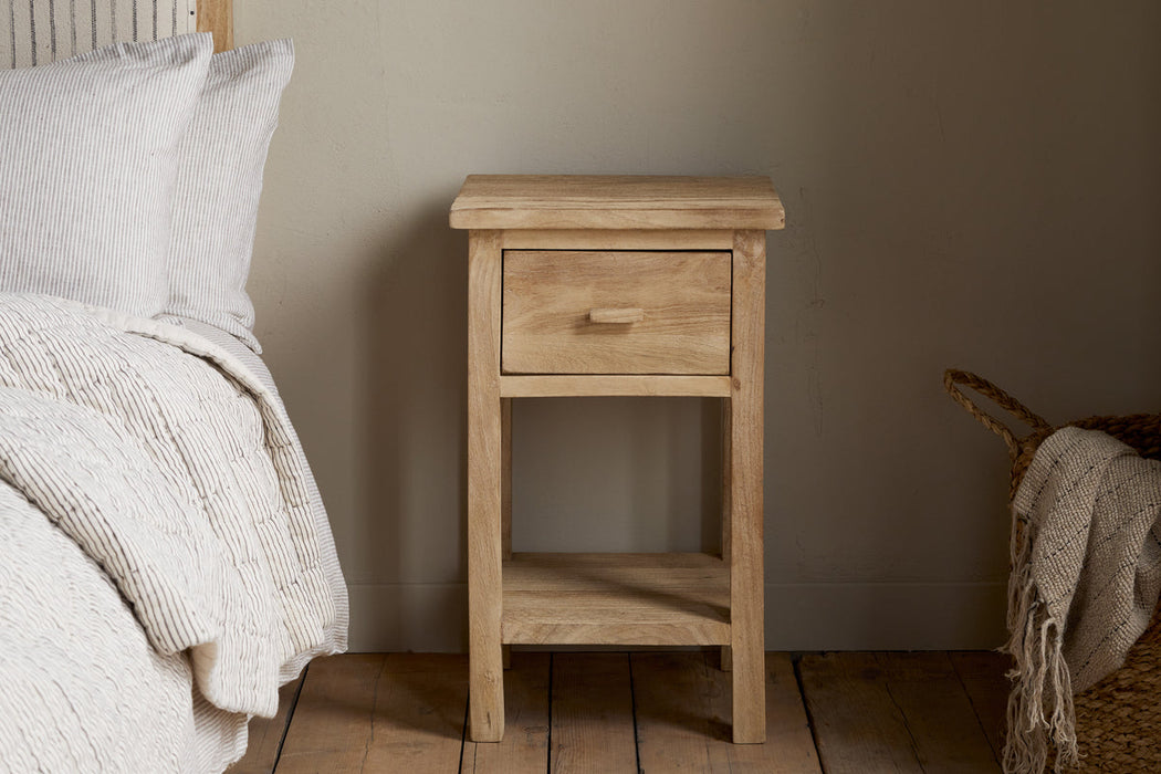 Vivan Grooved Bedside Table Natural