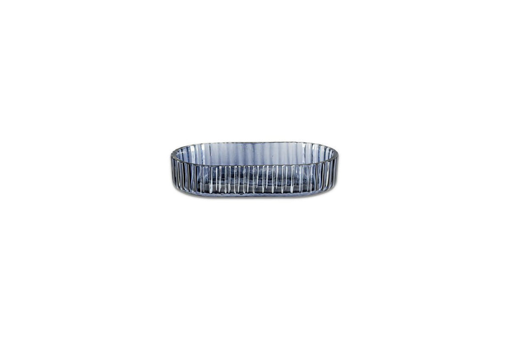 Valeska Recycled Glass Soap Dish Grey Smoke