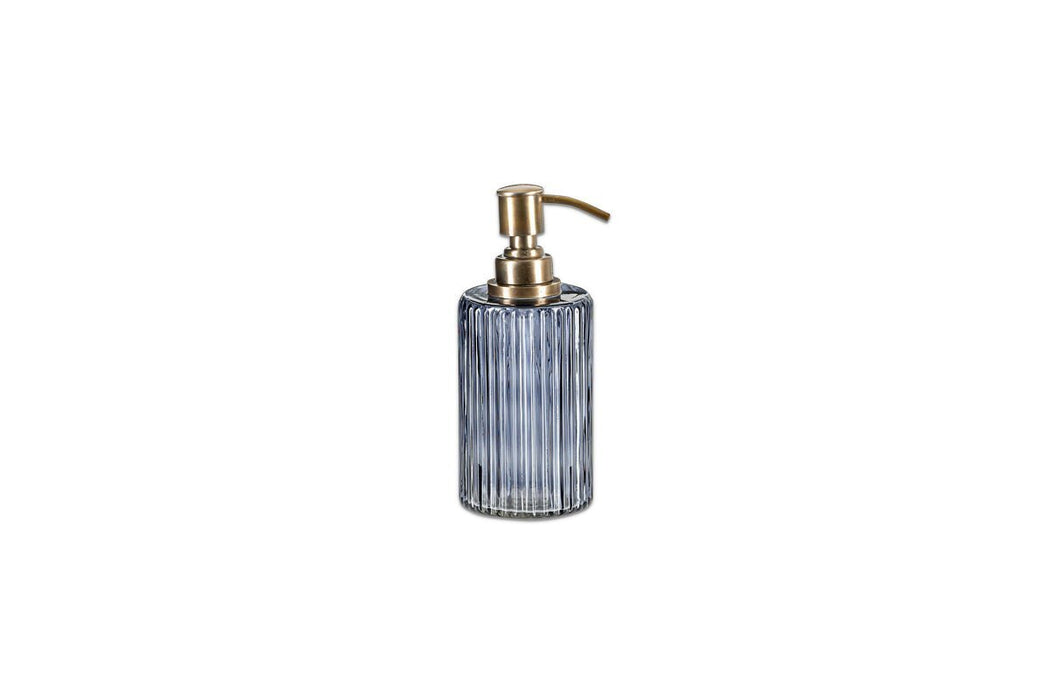 Valeska Recycled Glass Soap Dispenser Grey Smoke
