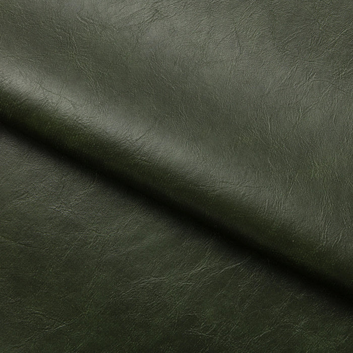 Halston Kitchen Stool | Vintage Green Faux Leather & Walnut