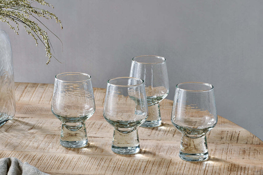 Visla Glass Light Smoke Set Of 4