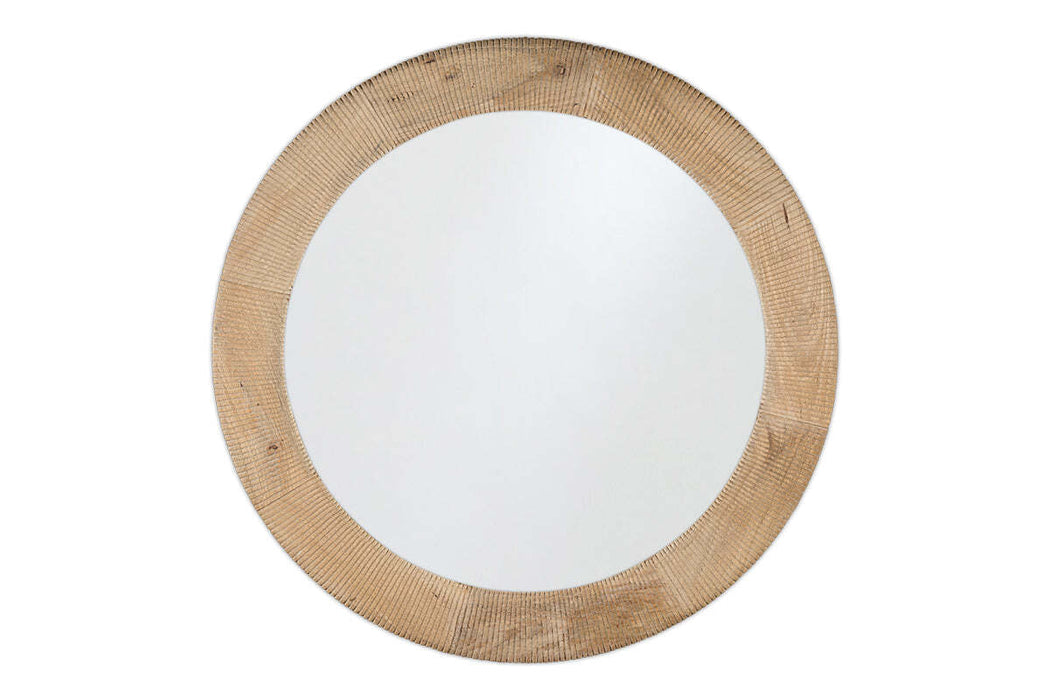 Vivan Grooved Wood Mirror Natural