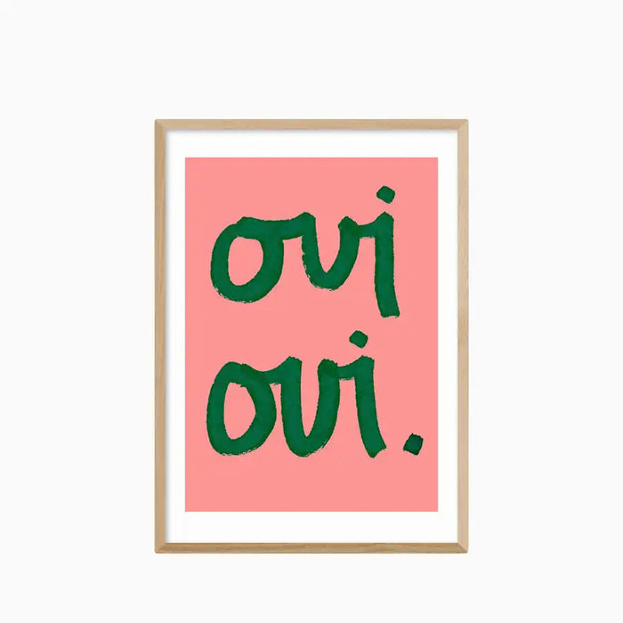Oui Oui Peach Graphic Print