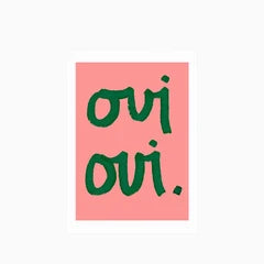 Oui Oui Peach Graphic Print