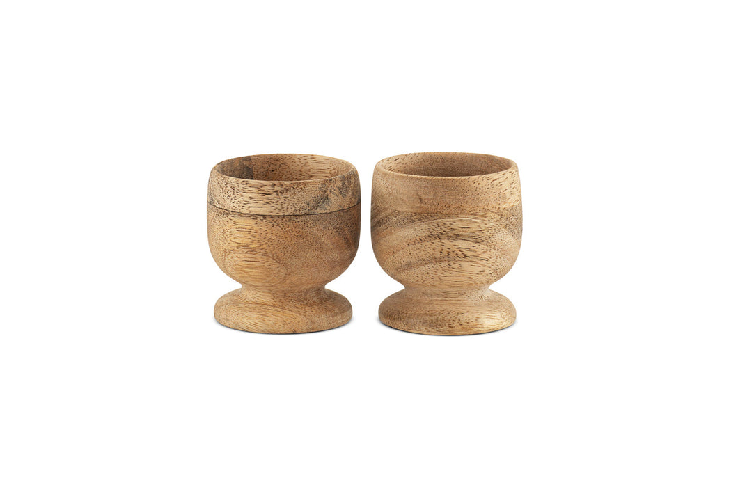 Awa Wooden Egg Cup - Natural - Set of 2