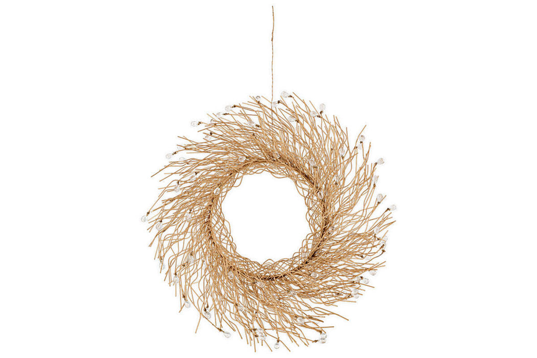 Danvi Glass Drop Wreath Brass Clear
