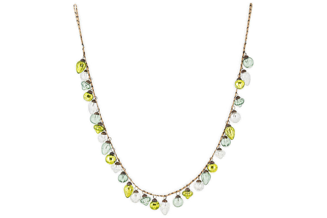 Ekiti Bauble Garland Mixed Green Clear