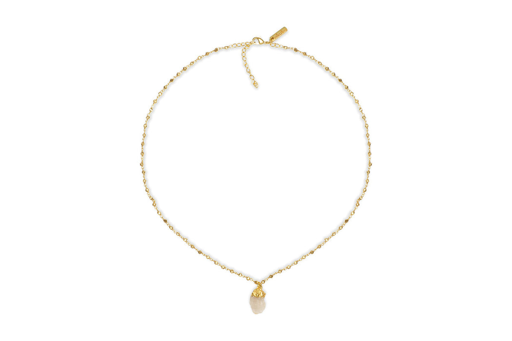 Hadari Rose Quartz Necklace Gold