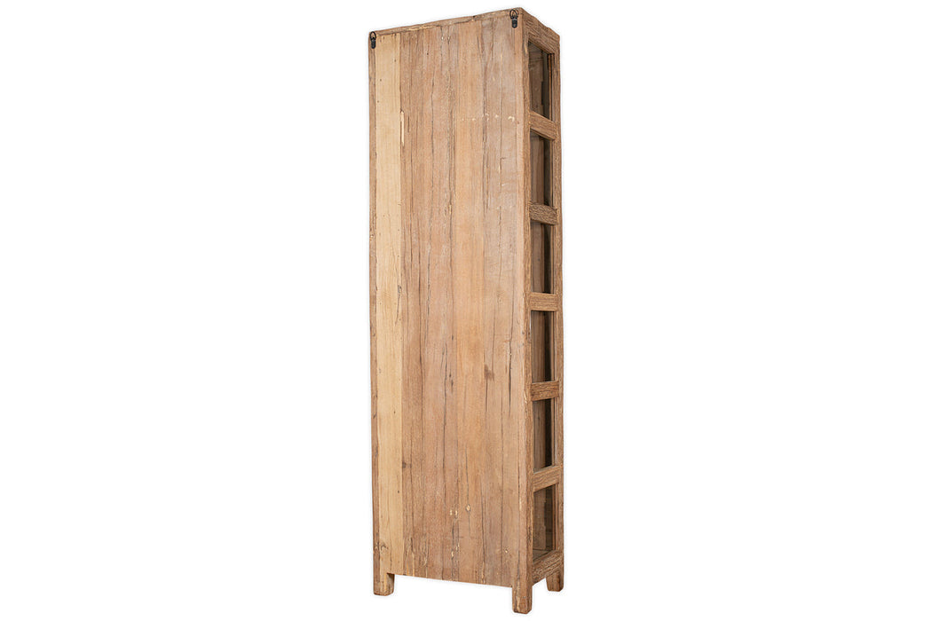 Ibo Reclaimed Wood & Glass Cabinet - Natural - Tall